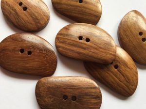 Wooden buttons, bamboo, wood, toggle