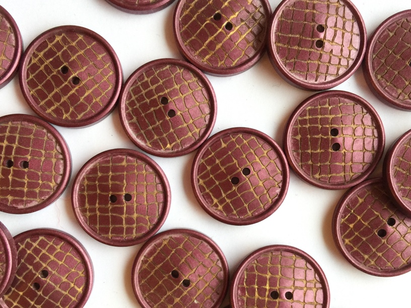 Pink flower buttons x 10-17 mm