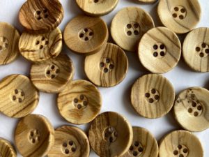 Wooden Buttons 2 Hole Wood Round Buttons Concave round buttons on