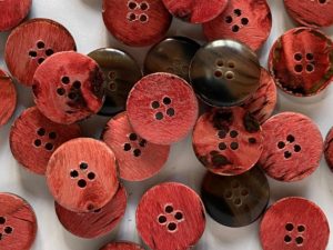 Wooden buttons, bamboo, wood, toggle